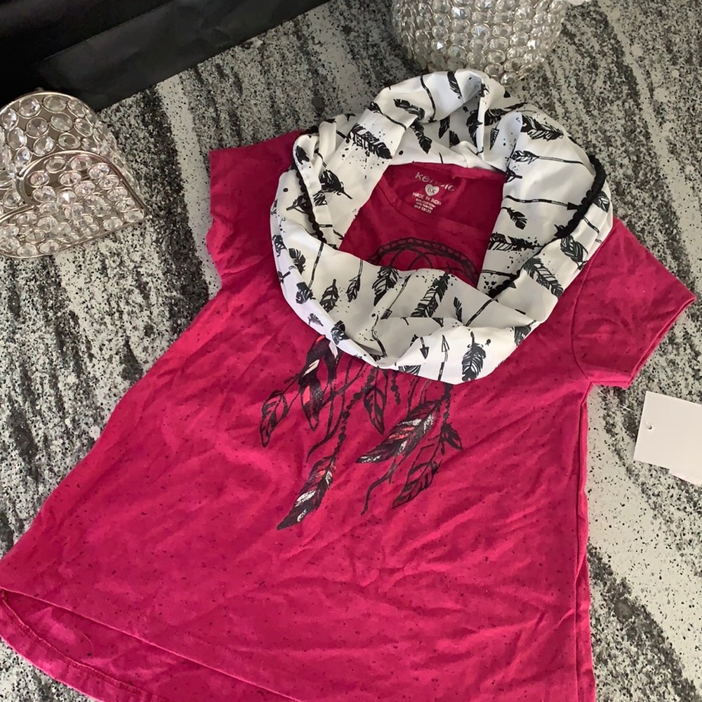 Children’s Kensie dream catcher shirt w/ scarf 6x